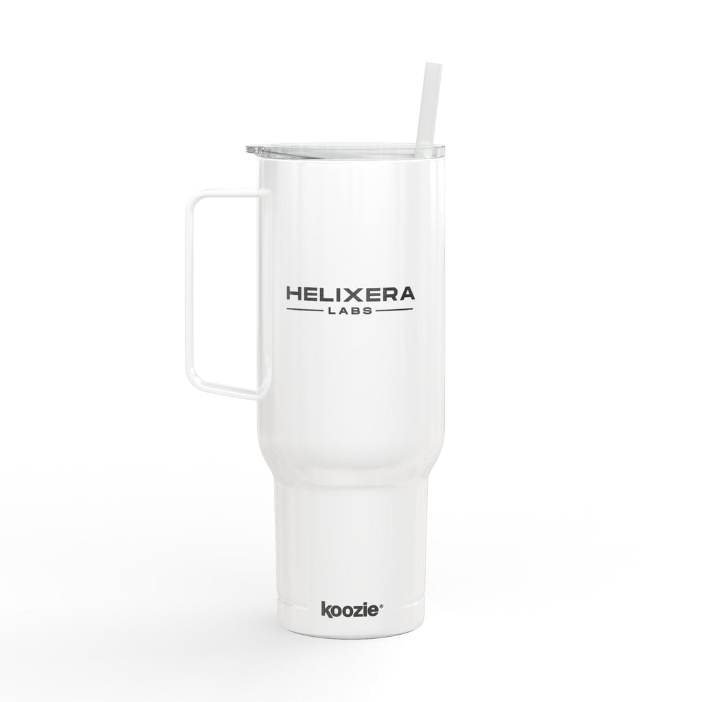 Vaso térmico grabado de 40oz con tapa y popote — Logo de Helixera Labs