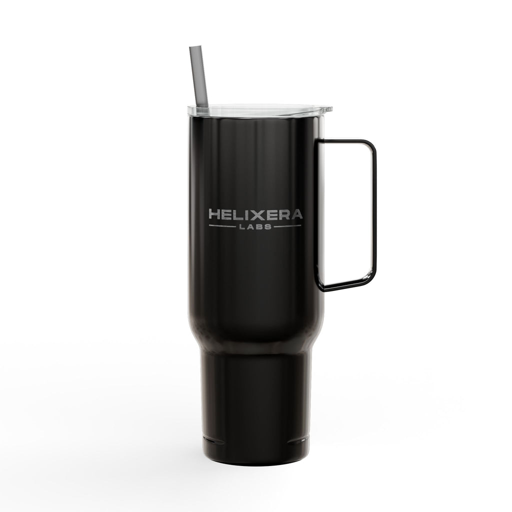 Vaso térmico grabado de 40oz con tapa y popote — Logo de Helixera Labs