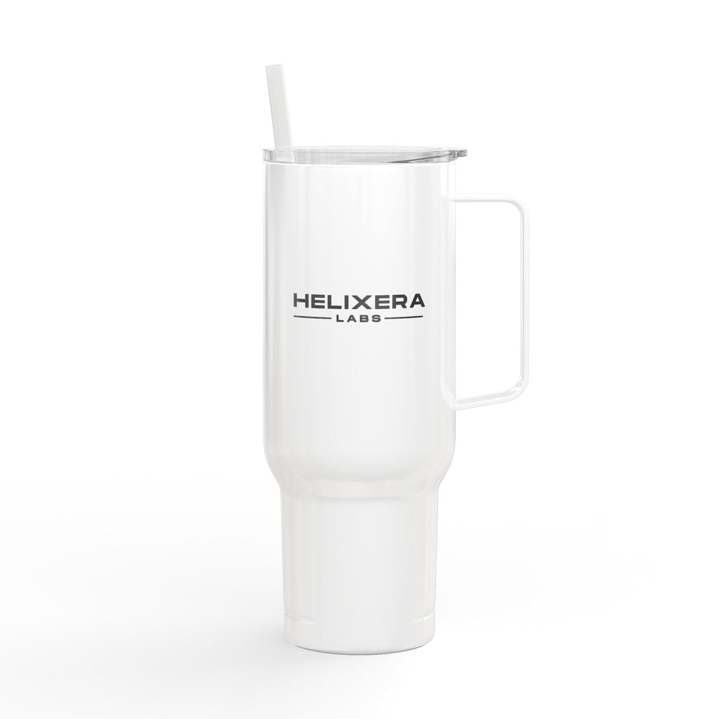 Vaso térmico grabado de 40oz con tapa y popote — Logo de Helixera Labs